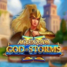 Official Slots logo: Age Of The Gods: God Of Storms 2 by Playtech at Stake Casino