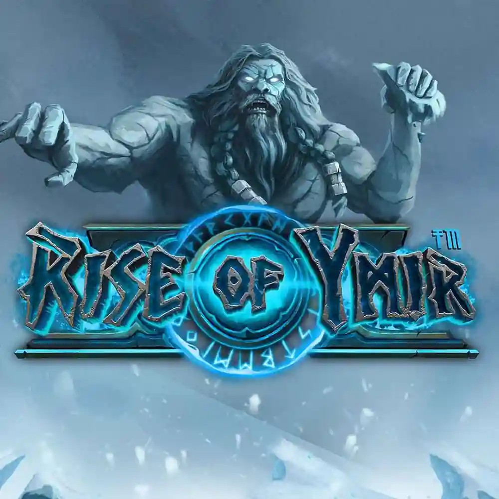 Rise of Ymir slot logo by Hacksaw Gaming at Stake Casino